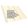 Damwandplaat T45/333M | Dak | Staal 0,75 mm | 25 µm Polyester | 1015 - Licht ivoorkleurig #2