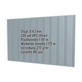 Damwandplaat T7M | Gevel | Staal 0,63 mm | 200 µm HPS Ultra® | 7040 - Venstergrijs #2
