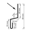 Dorpel | Typ 1 | 4 cm x 2,4 cm x 2,5 cm x 2,00 m | Staal 0,63 mm | 200 µm HPS Ultra® | 7040 - Venstergrijs #4