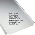 Felsplaat PD-510-S | Vlak | Anti-Drup 700 g/m² | Staal 0,50 mm | 25 µm Polyester | 7035 - Lichtgrijs #2