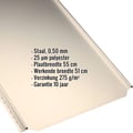 Felsplaat PD-510-S | Vlak | Staal 0,50 mm | 25 µm Polyester | 1015 - Licht ivoorkleurig #2