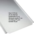 Felsplaat PD-510-S | Vlak | Staal 0,50 mm | 25 µm Polyester | 7035 - Lichtgrijs #2