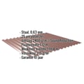 Golfplaat 18/1064 | Dak | Anti-Drup 2400 g/m² | Staal 0,63 mm | 25 µm Polyester | 8012 - Roodbruin #2