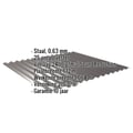 Golfplaat 18/1064 | Dak | Anti-Drup 2400 g/m² | Staal 0,63 mm | 25 µm Polyester | 8017 - Chocoladebruin #2