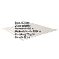 Golfplaat 18/1064 | Dak | Staal 0,75 mm | 25 µm Polyester | 9002 - Grijswit #2
