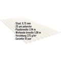 Golfplaat PF25W | Gevel | Staal 0,75 mm | 25 µm Polyester | 9002 - Grijswit #2