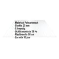 Polycarbonaat kanaalplaat | 25 mm | Breedte 98 cm | Helder | X-Structuur | 2,00 m #2