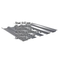 Damwandplaat 35/207 | Dak | Staal 0,63 mm | 25 µm Polyester | 7016 - Antracietgrijs #2