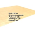 Vlakke plaat | Staal 0,50 mm | 35 µm Structuurpolyester | Houtlook - Ahorn #2