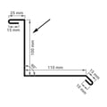 Muuraansluiting | Typ 1 | 10 cm x 11 cm x 2,00 m | 90° | Staal 0,50 mm | 25 µm Polyester | 7016 - Antracietgrijs #4