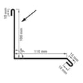 Muuraansluiting | Typ 2 | 10 cm x 11 cm x 2,00 m | 90° | Staal 0,50 mm | Aluzink #4