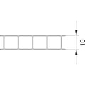 Polycarbonaat kanaalplaat | 10 mm | Breedte 1,05 m | Helder | Dubbelzijdige UV-bescherming | 2,00 m #9