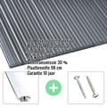 Polycarbonaat kanaalplaat | 16 mm | Profiel A1 | Voordeelpakket | Plaatbreedte 98 cm | Grafiet | X-Structuur | Breedte 3,08 m | Lengte 2,0 #2