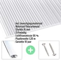 Polycarbonaat kanaalplaat | 16 mm | Profiel A1 | Voordeelpakket | Plaatbreedte 1,20 m | Helder | X-Structuur | Breedte 7,43 m | Lengte 3,50 m #2