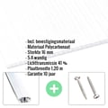 Polycarbonaat kanaalplaat | 16 mm | Profiel A1 | Voordeelpakket | Plaatbreedte 1,20 m | Opaal wit | X-Structuur | Breedte 4,97 m | Lengte 3,50 m #2