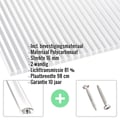 Polycarbonaat kanaalplaat | 16 mm | Profiel A4 | Voordeelpakket | Plaatbreedte 98 cm | Helder | Extra brede kanalen | Breedte 3,09 m | Lengte 2,0 #2