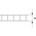 Polycarbonaat kanaalplaat | 6 mm | Breedte 1,05 m | Helder | Dubbelzijdige UV-bescherming | 2,00 m #8