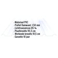 PVC damwandplaat | 183/40 | 1,50 mm | Helder, licht blauw getint | 5,00 m #2