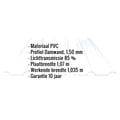 PVC damwandplaat | 207/35 | 1,50 mm | Helder, licht blauw getint | 2,00 m #2