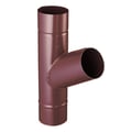 Regen T-stuk 60° | Staal | Ø 100 mm | 8017 - Chocoladebruin #1