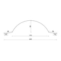 Ronde nok klein | 1,965 m | Staal 0,50 mm | 25 µm Polyester | 6005 - Mosgroen #4