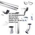 Stalen dakgoot voordeelpakket 10 m | Ø 125/90 mm | Verzinkt #2