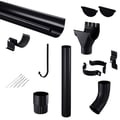 Stalen dakgoot voordeelpakket 5 m | Ø 125/90 mm | 9005 - Gitzwart #1