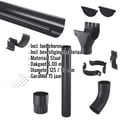 Stalen dakgoot voordeelpakket 6 m | Ø 125/90 mm | 9005 - Gitzwart #2