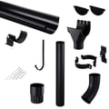 Stalen dakgoot voordeelpakket 6 m | Ø 125/90 mm | 9005 - Gitzwart #1