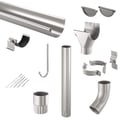 Stalen dakgoot voordeelpakket 6 m | Ø 125/90 mm | 9007 - Grijs aluminiumkleurig #1
