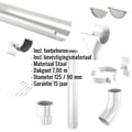 Stalen dakgoot voordeelpakket 7 m | Ø 125/90 mm | 9006 - Zilver-Metallic #2