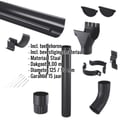 Stalen dakgoot voordeelpakket 8 m | Ø 125/90 mm | 9005 - Gitzwart #2
