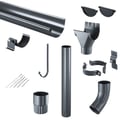 Stalen dakgoot voordeelpakket 9 m | Ø 125/90 mm | 7016 - Antracietgrijs #1