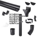 Stalen dakgoot voordeelpakket 9 m | Ø 125/90 mm | 9005 - Gitzwart #2