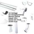 Titaanzink dakgoot voordeelpakket 7 m | Ø 125/90 mm #2