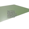 Vlakke plaat | Staal 0,50 mm | 25 µm Polyester | 6011 - Resedagroen #2