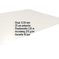 Vlakke plaat | Staal 0,50 mm | 25 µm Polyester | 9010 - Zuiverwit #2