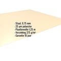 Vlakke plaat | Staal 0,75 mm | 25 µm Polyester | 1015 - Licht ivoorkleurig #2