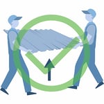 Altijd met een andere persoon dragen