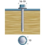 Verzinkte schroeven | Voor montage profieltop op houten constructie
