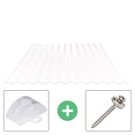 Polycarbonaat golfplaat | 76/18 | Voordeelpakket