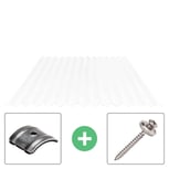 Polycarbonaat golfplaat | 76/18 | Voordeelpakket