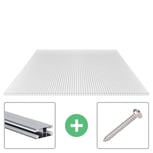 Polycarbonaat kanaalplaat | 10 mm | Profiel DUO | Voordeelpakket