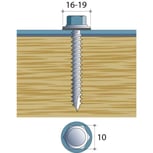 Verzinkte schroeven | Voor montage profieltop op houten constructie
