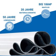 EPDM dakfolie | Wit | 1,50 mm | Lengte 1,00 m x Breedte 3,05 m #3