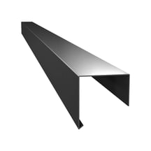 Dakrandprofiel CUBE | Aluminium | Länge 1,00 m | Antracietgrijs gestructureerd #1