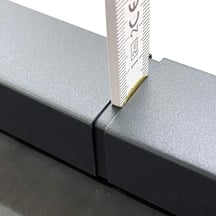 Dakrandverbinder CUBE | Aluminium | Länge 10 cm | Antracietgrijs gestructureerd #2