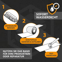 Dakreparatietape met MicroSealant® VLIES | Breedte 50 mm | Lengte 2,50 m #3