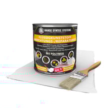 Vloeibare kunststof set Inhoud 1 kg | Grijs | Incl. vilt & kwast Vloeibare kunststof set | Inhoud 1 kg | Grijs | Incl. vilt & kwast #1