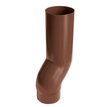 Regenpijp voetstukbocht | PVC | Ø 75 mm | Kleur bruin #1